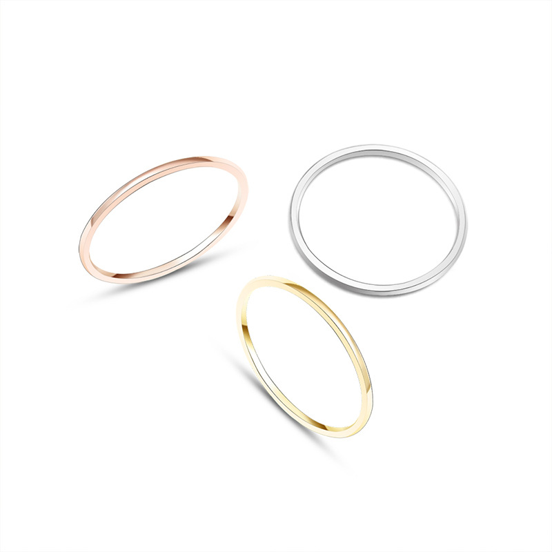 Titanium Steel Minimalist Plain Ring - Image 4