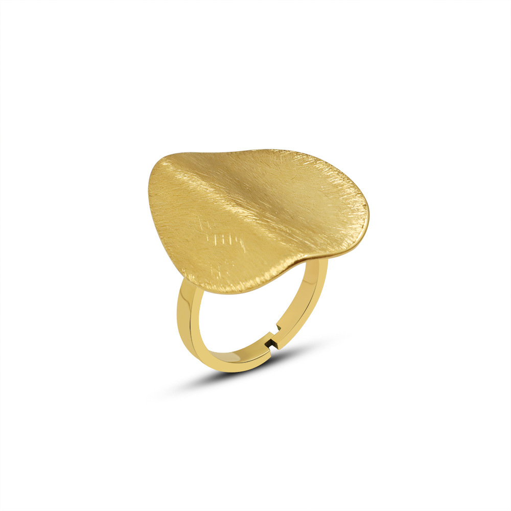 Titanium Steel Abstract Brushed Matte Ring - Image 4