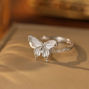 S999 Fine Silver Butterfly Ring