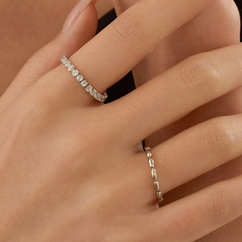 S925 Sterling Silver Premium Cubic Teardrop Adjustable Ring