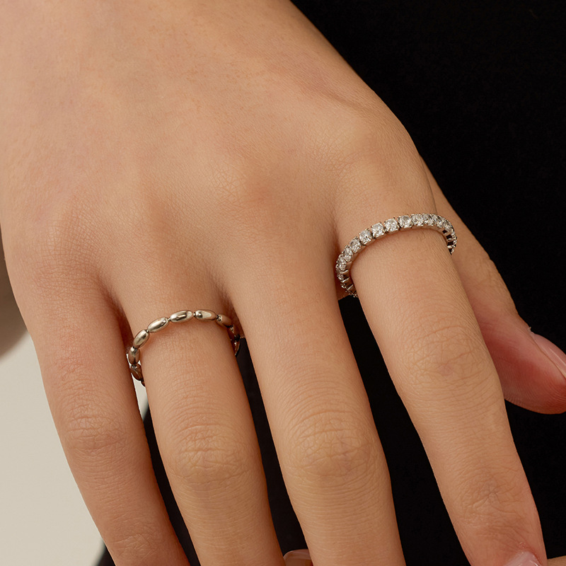 S925 Sterling Silver Premium Cubic Teardrop Adjustable Ring - Image 3