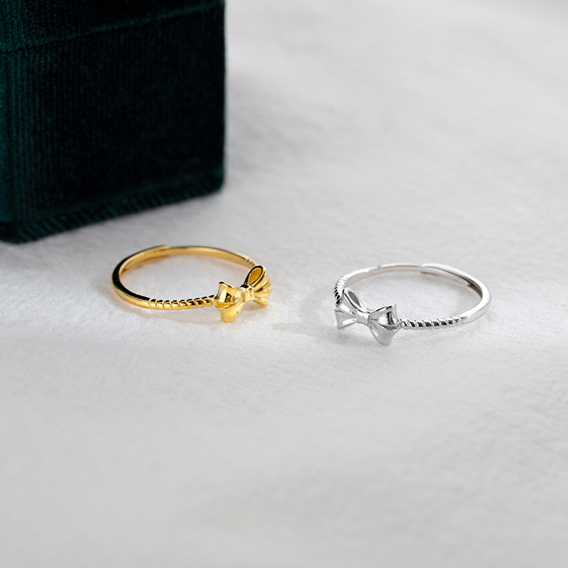 S925 Sterling Silver Bow Ring - Image 3
