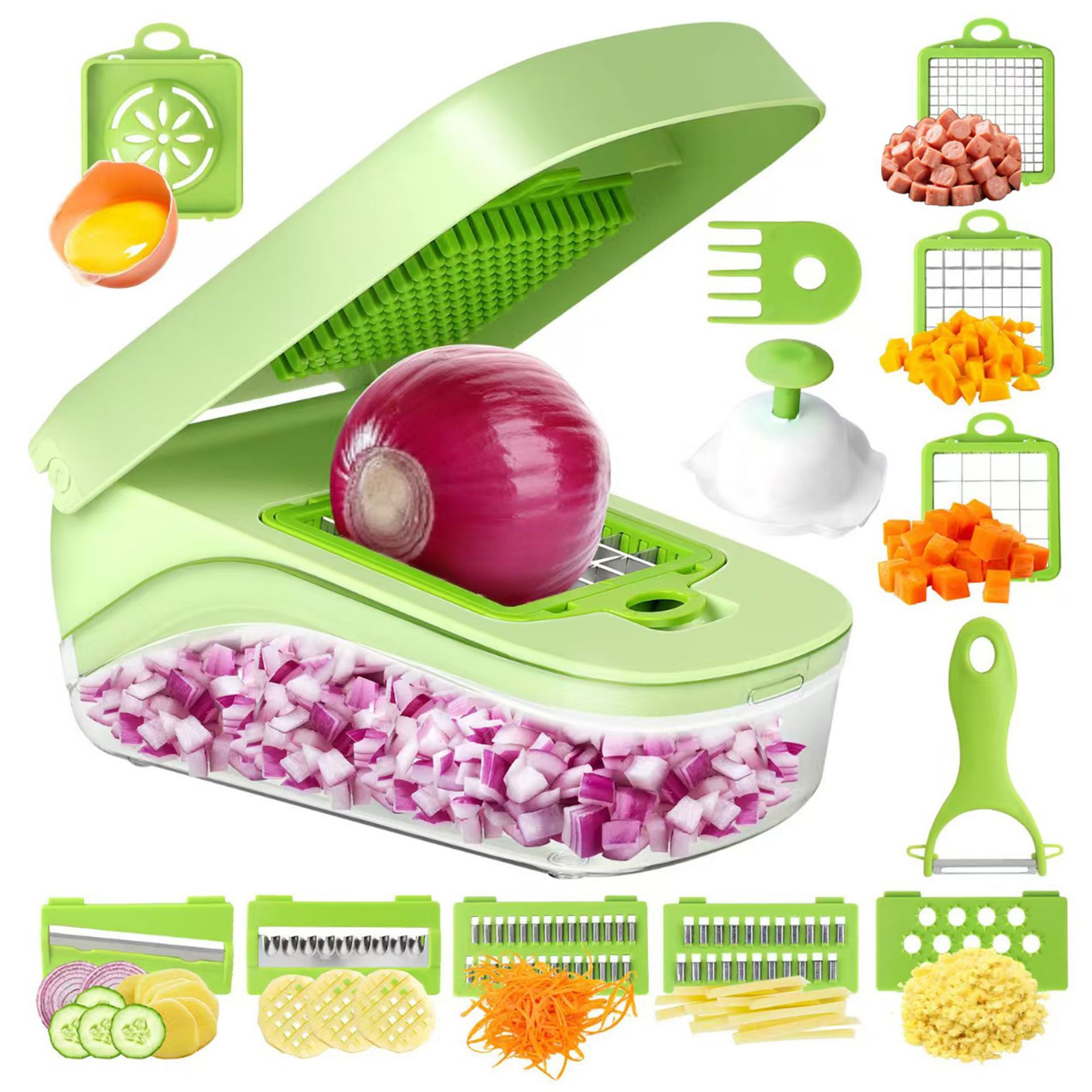 Multifunctional Vegetable Chopper Grater Slicer Shredder Dicer Kitchen Tool - Image 2