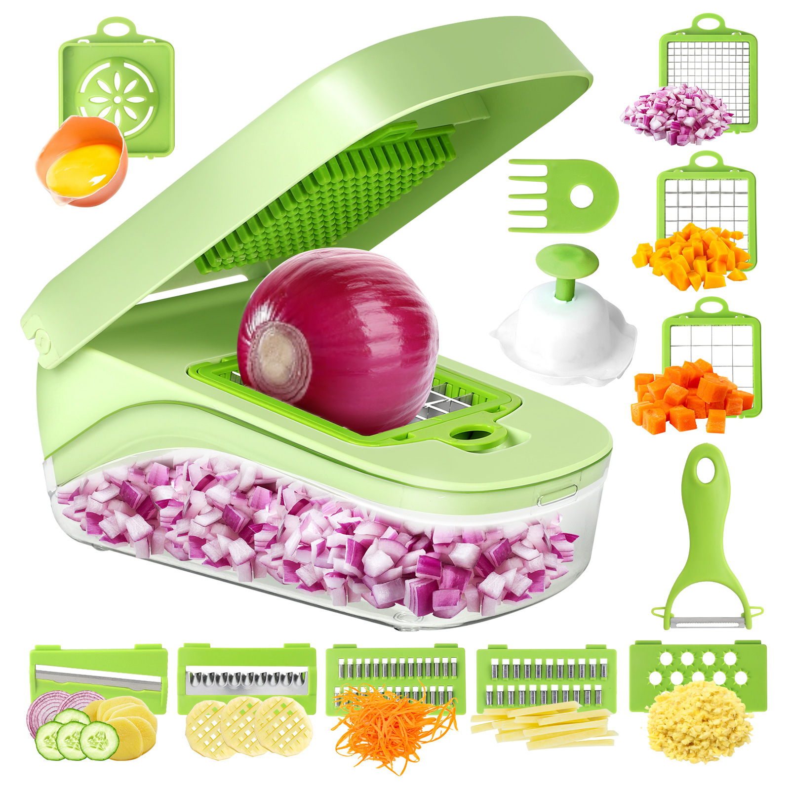 Multifunctional Vegetable Chopper Grater Slicer Shredder Dicer Kitchen Tool - Image 3