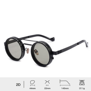 Black frame with gray lenses